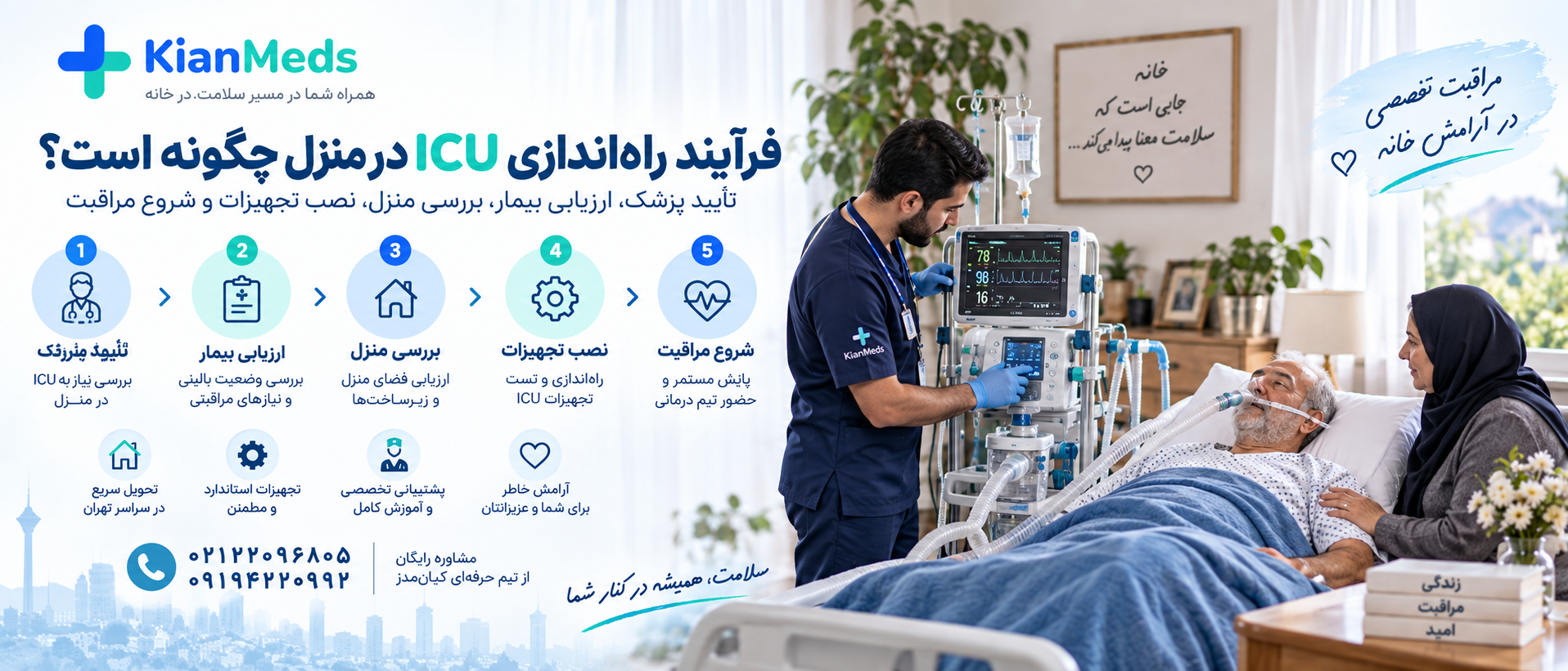 اجاره تجهیزات icu در منزل